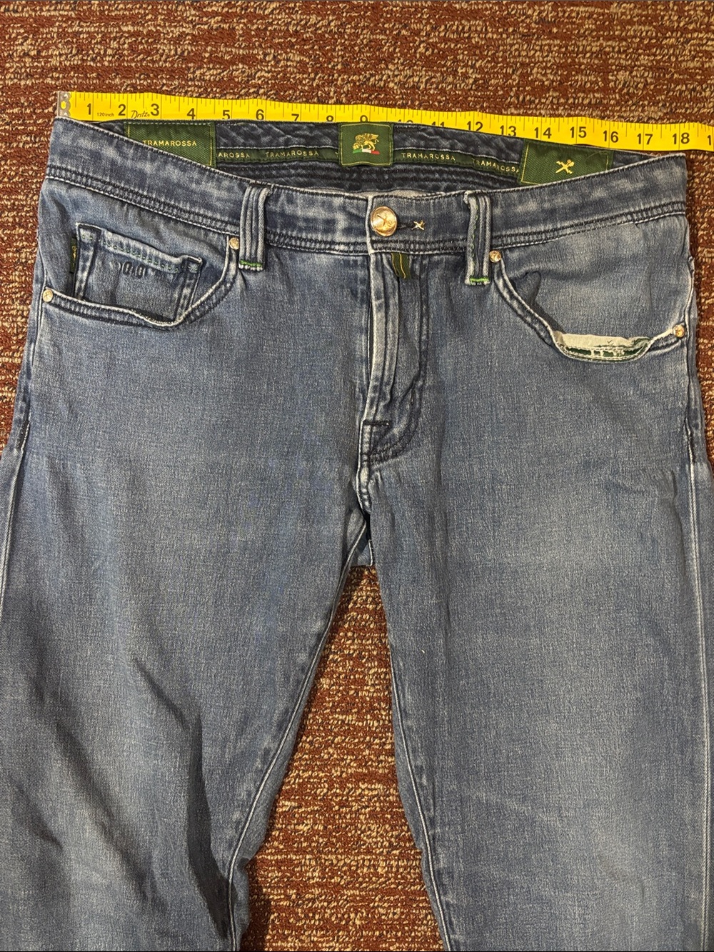 Tramarossa Leonardo medium wash slim leg designer denim men’s 33 euro jeans - Picture 12 of 16